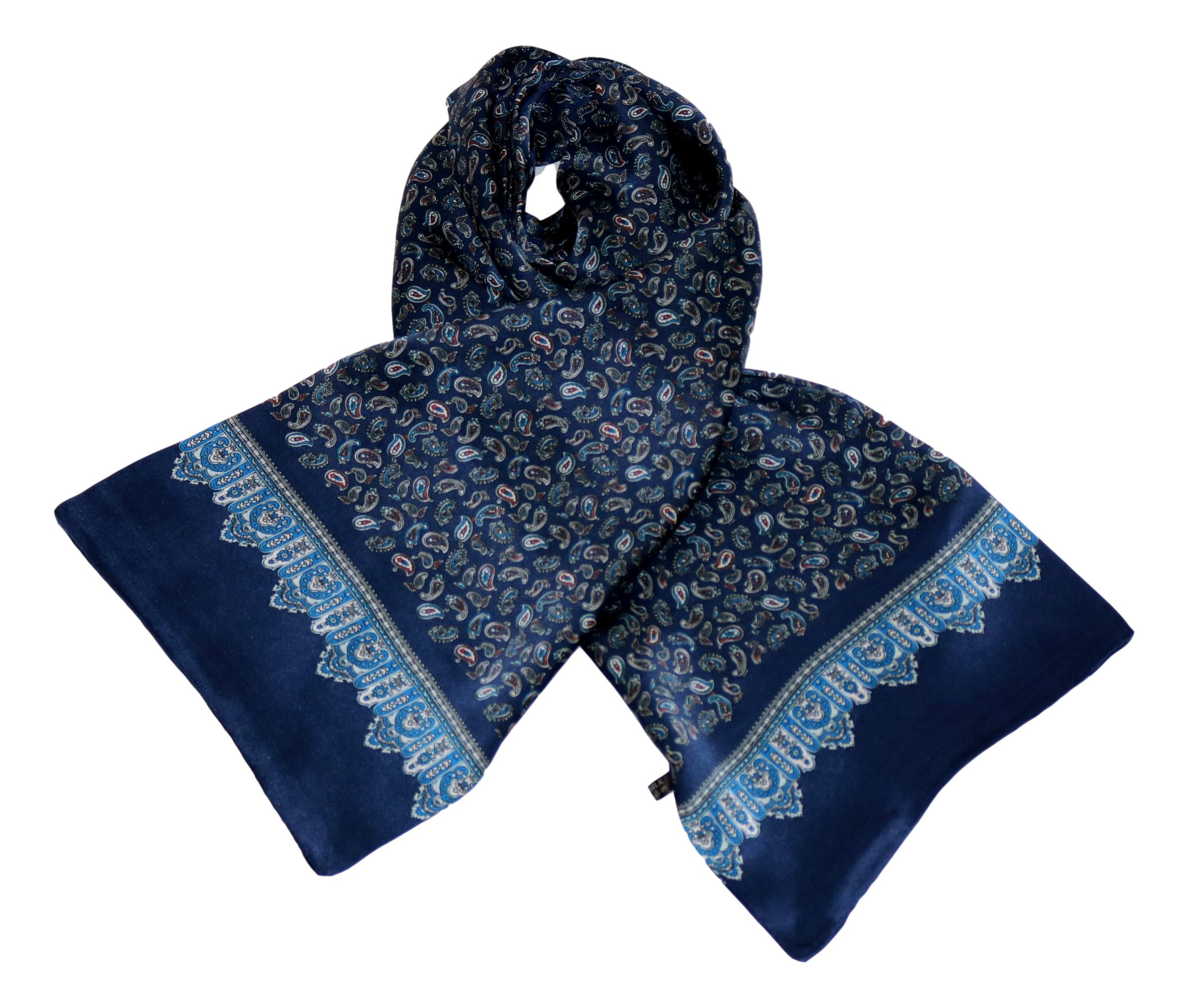 It's a Dog's Life Claret & Navy Large Square Silk Scarf