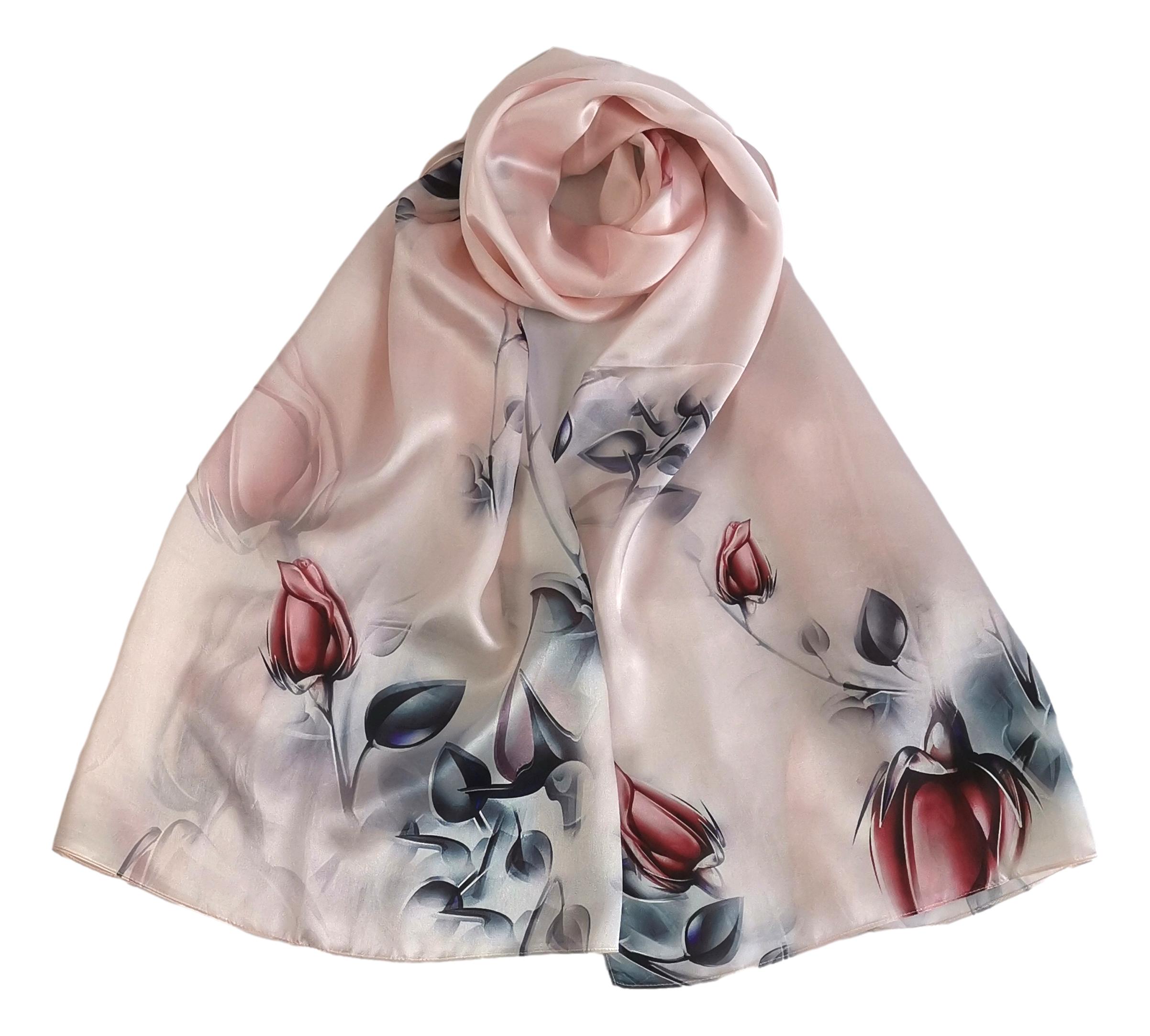 Champange Pink Silk Scarf – Salika collections