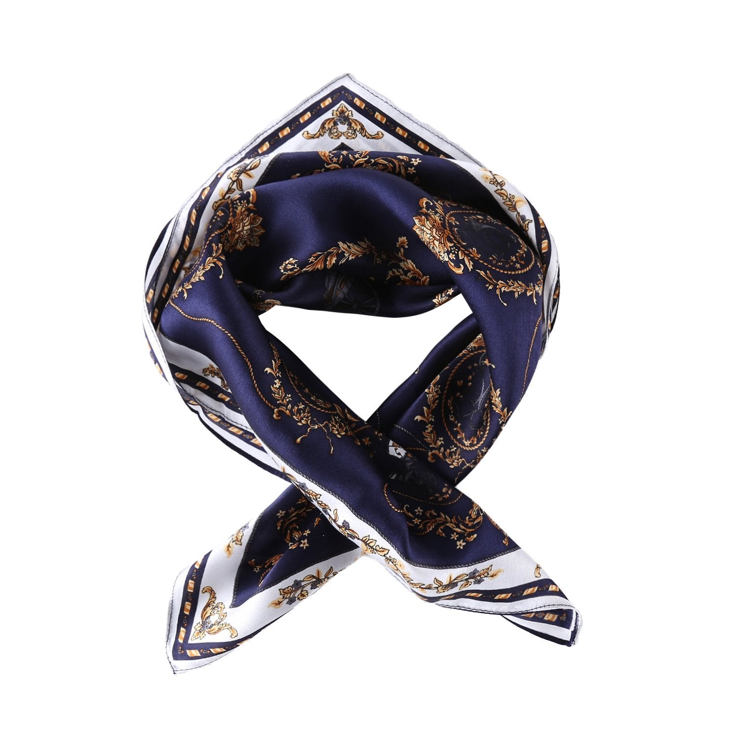 Wrapables 100% Silk Neckerchief Square Scarf, Sailor Stripes Navy :  : Clothing & Accessories